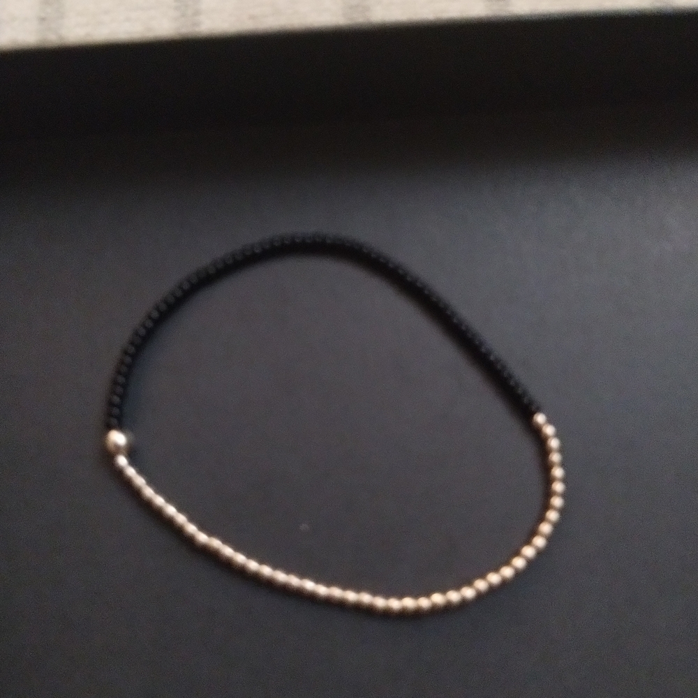 Chic Black and Gold Beaded Bracelet Erica Woolston